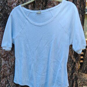 FREE PEOPLE Intimately Lazy Dazy Bodysuit White Ribbed Open Neck, Medium